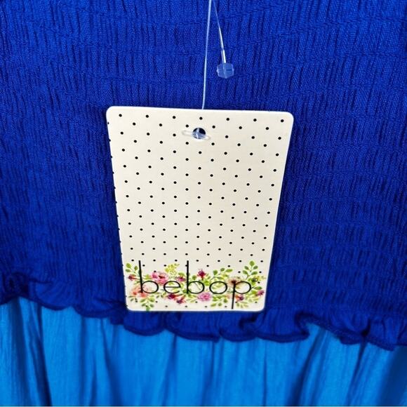 BeBop Women’s XS Blue Color Block Spaghetti Strap Maxi Dress NWT Boho - Picture 4 of 7